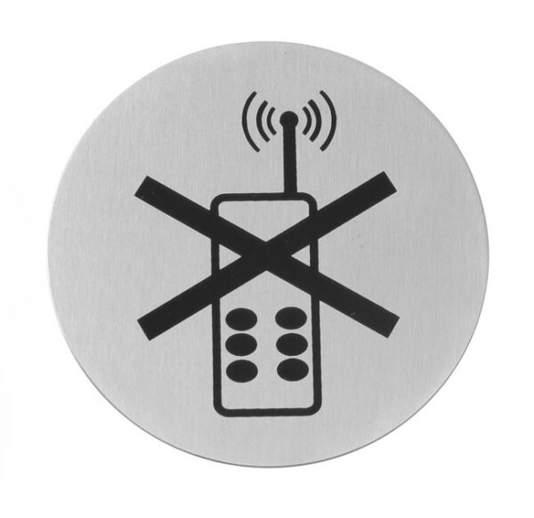 Informačná tabuľka na dvere, HENDI, zákaz používania mobilných telefónov, ø75mm - Image 11