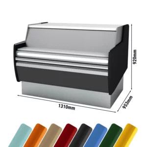 Pokladničný stolík - 1310mm - s LED osvetlením - štandardne s čiernym predným panelom