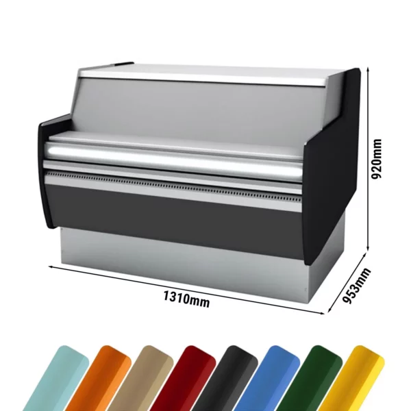 Pokladničný stolík - 1310mm - s LED osvetlením - štandardne s čiernym predným panelom