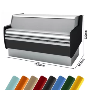 Pokladničný stolík - 1620mm - s LED osvetlením - štandardne s čiernym predným panelom