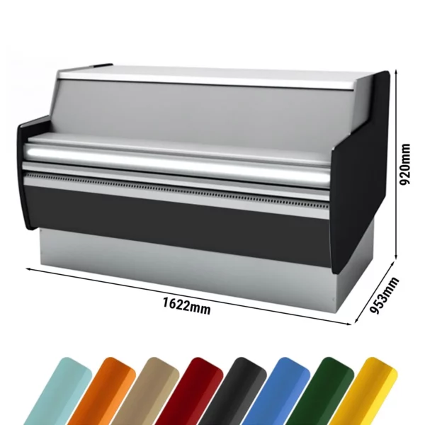 Pokladničný stolík - 1620mm - s LED osvetlením - štandardne s čiernym predným panelom