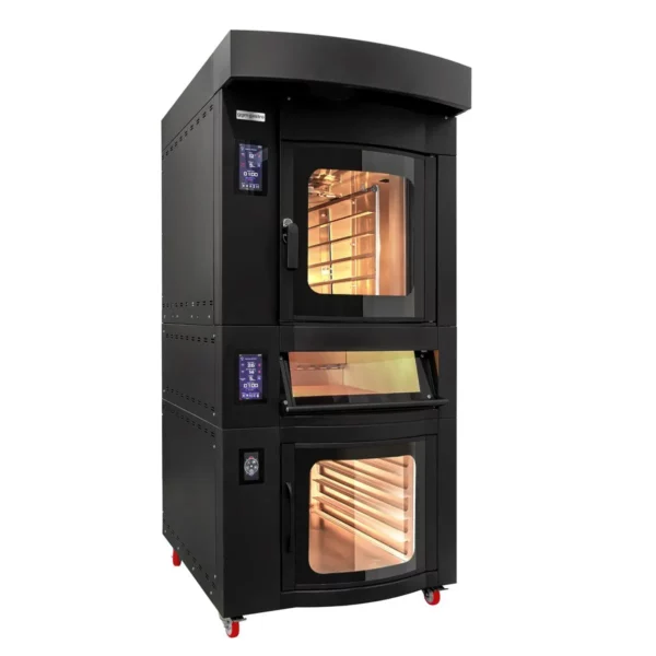 Rotačná pekárenská teplovzdušná rúra - 5x EN 60x40 - Digitálna - vrátane pece na pizzu, kysnutia a umývacieho systému - Image 4
