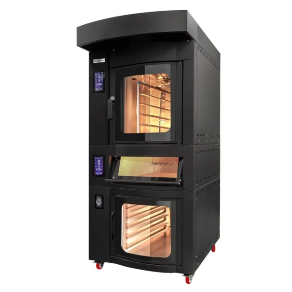 Rotačná pekárenská teplovzdušná rúra - 5x EN 60x40 - Digitálna - vrátane pece na pizzu, kysnutia a umývacieho systému - Image 6