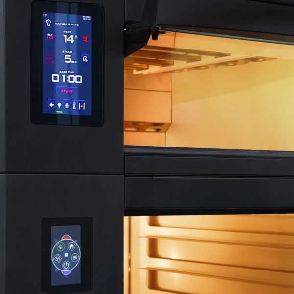 Rotačná pekárenská teplovzdušná rúra - 5x EN 60x40 - Digitálna - vrátane pece na pizzu, kysnutia a umývacieho systému - Image 7