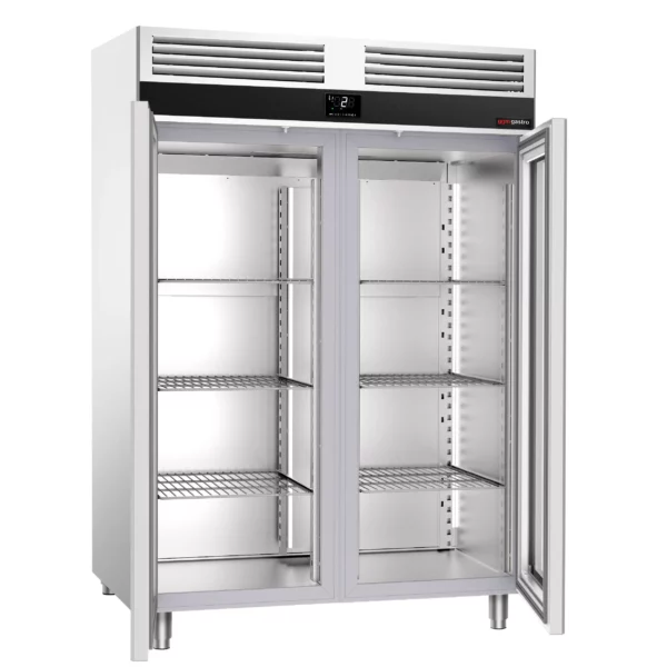 Chladnička PREMIUM - GN 2/1 - 1400 litrov - s 2 sklenenými dvierkami - Image 4