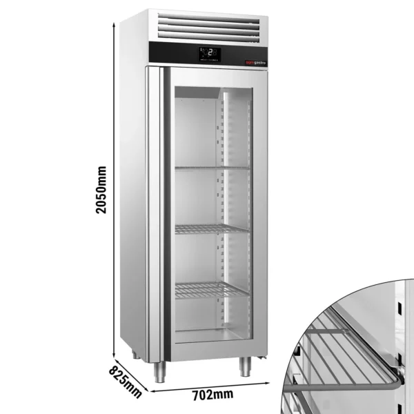 Chladnička PREMIUM - 700 litrov - s 1 sklenenými dvierkami