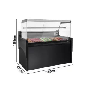 Chladiaci pult - 1580 mm - s LED osvetlením a 1 policou