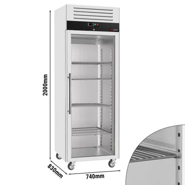 Chladnička ECO - GN 2/1 - 700 litrov - s 1 sklenenými dvierkami