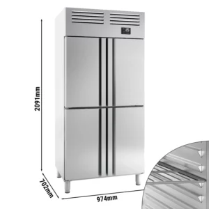 Chladnička PREMIUM PLUS - GN 1/1 - 745 litrov - so 4 polovičnými dverami z nehrdzavejúcej ocele
