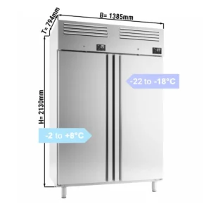 Chladnička s mrazničkou PREMIUM PLUS - GN 2/1 - 1220 litrov - s 2 dverami