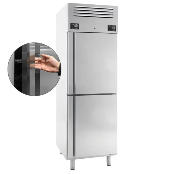 Chladnička a mraznička PREMIUM PLUS - GN 2/1 - 520 litrov - s 2 nerezovými polovičnými dverami - Image 7