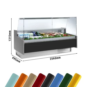 Chladiaci pult - 2500mm - štandardne s čiernym predným panelom