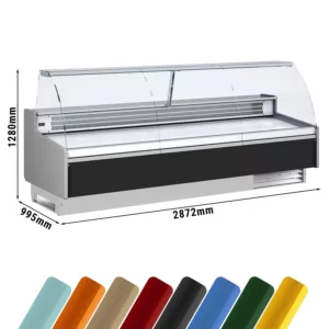 Chladiaci pult - 2800mm - štandardne s čiernym predným panelom