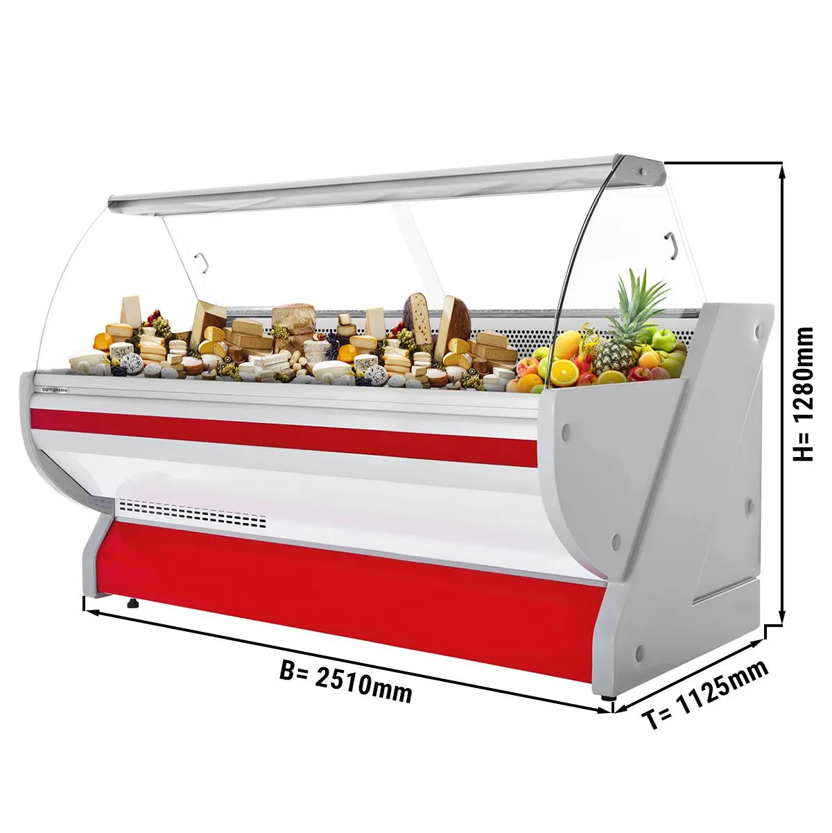 Chladiaci pult - 2500mm - s osvetlením – Obrázok 3