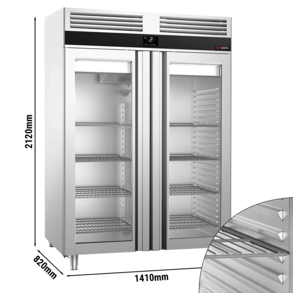 Chladnička PREMIUM - GN 2/1 - 1400 litrov - s 2 sklenenými dvierkami