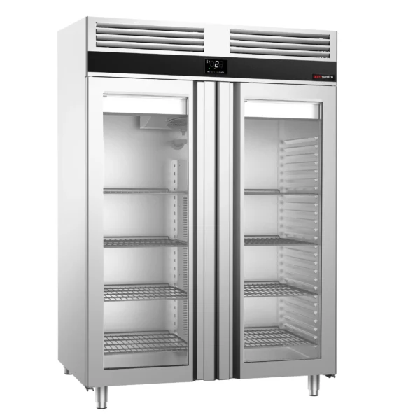 Chladnička PREMIUM - GN 2/1 - 1400 litrov - so 4 sklenenými polovičnými dverami - Image 3