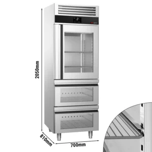 Chladnička ECO - 1200 litrov - s 2 sklenenými dverami