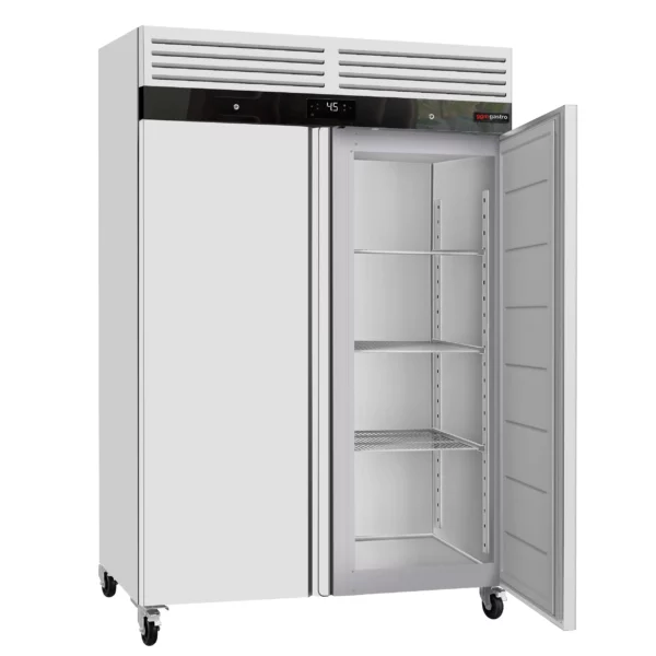 Chladnička ECO - GN 2/1 - 1400 litrov - s 2 dvierkami - vnútro dvierok z plastu - Image 8