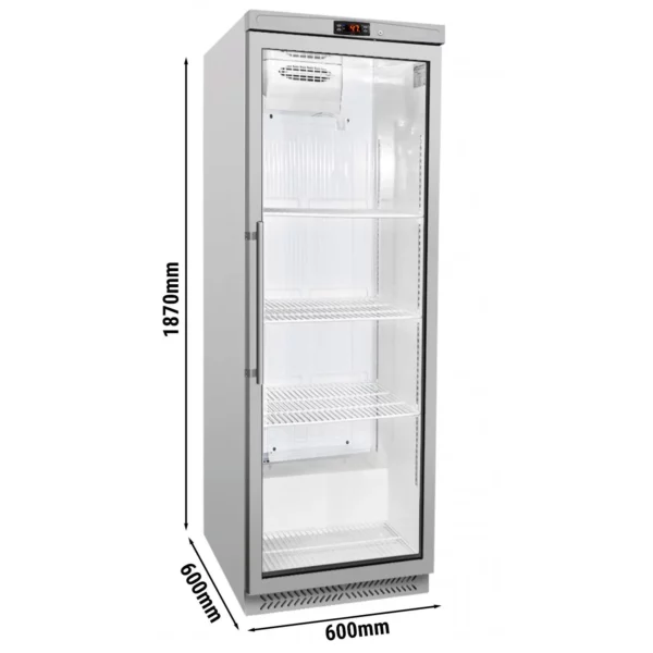 Úložná chladnička ECO - 400 litrov - s 1 sklenenými dvierkami