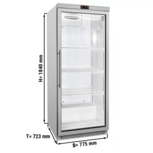Úložná chladnička ECO - 580 litrov - s 1 sklenenými dvierkami