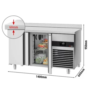 Chladiaci stôl PREMIUM - 1400x600mm - s 2 dverami a podstavcom