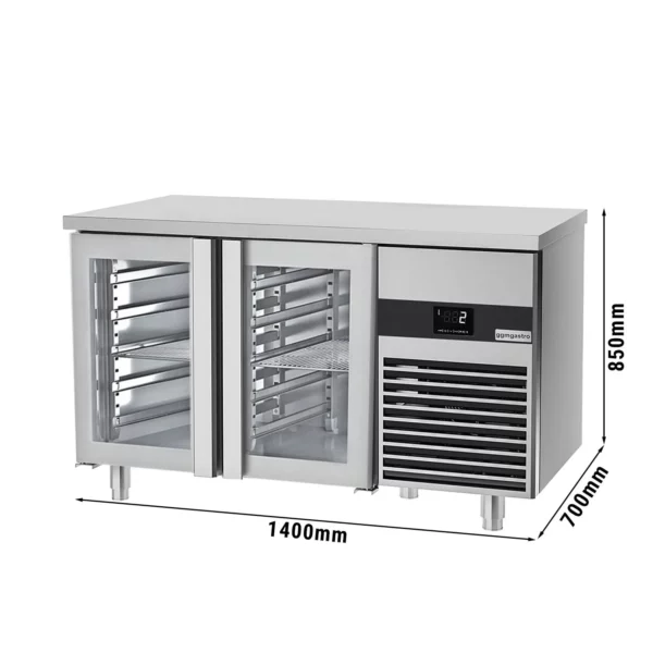 Chladiaci stôl PREMIUM - 1400x700mm - s 2 sklenenými dverami