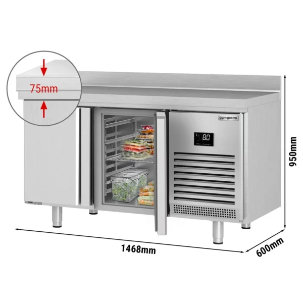 Chladiaci stôl PREMIUM PLUS - 1468x600 mm - s 2 dverami a so stojanom