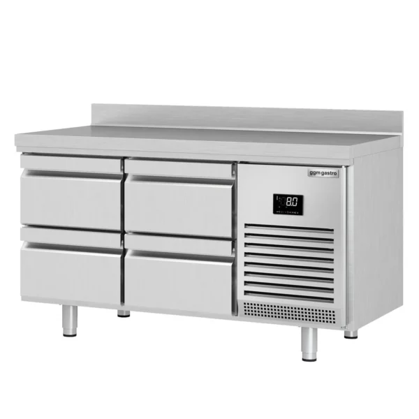 Chladiaci stôl PREMIUM PLUS - 1468 x 600 mm - so 4 zásuvkami a zadnou stenou - Image 7