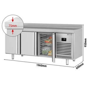 Chladiaci stôl PREMIUM PLUS - 1960x600mm - s 3 dverami a podstavcom