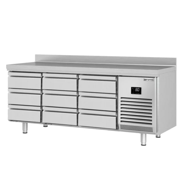 Chladiaci stôl PREMIUM PLUS - 1960 x 700 mm - 9 zásuviek a zásuvka - Image 6