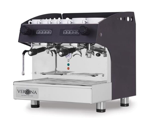 Kávovar JULIA Compact, 2 pákový, automatický, čierny, HENDI, Kávovar JULIA Compact, 2 pákový, automatický, čierny, 230V/2700W, 475x563x(H)530mm