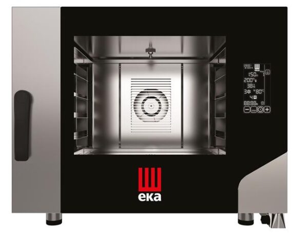 Konvekčná parná pec Millennial Black Mask Bakery, 4× 600×400 mm – elektronické ovládanie, elektrická, Tecnoeka, 400V/7800W, 850x1035x(H)700mm