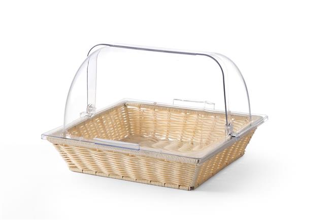 Kôš na pečivo s krytom Rolltop, HENDI, kôš s vekom, GN 2/3, 365x335x(H)245mm