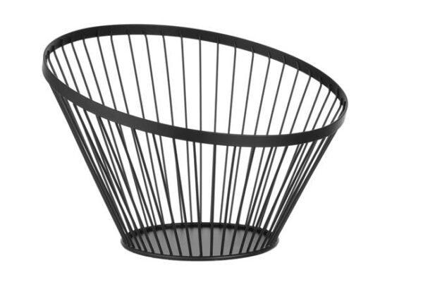 Košík na ovocie šikmý, okrúhly, čierny, HENDI, ø280x(H)130mm - Image 2