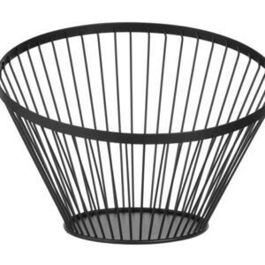 Košík na ovocie šikmý, okrúhly, čierny, HENDI, ø280x(H)130mm