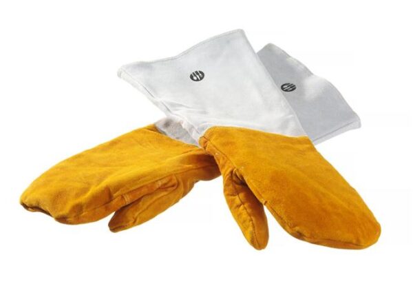 Kožené grilovacie rukavice odolné voči teplu – 2 ks, HENDI, 2 ks, (L)460mm - Image 3