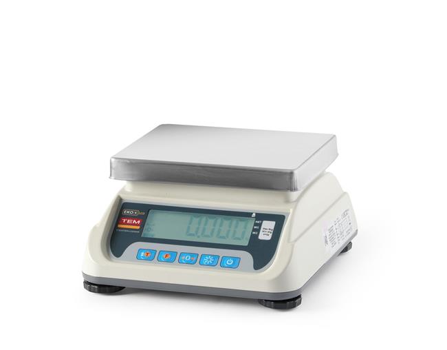 Kuchynská váha s LCD s portom RS232 a legalizáciou, rad ECO +, TEM, 255x264x(H)189mm – Obrázok 2