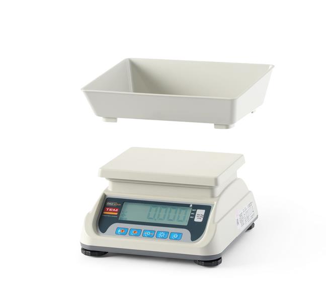Kuchynská váha s LCD s portom RS232 a legalizáciou, rad ECO +, TEM, 255x264x(H)189mm – Obrázok 7