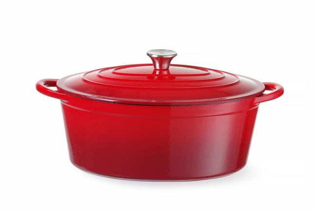 Liatinový smaltovaný kastról, HENDI, 0,27L, Červená, 130x100x(H)48mm – Obrázok 7