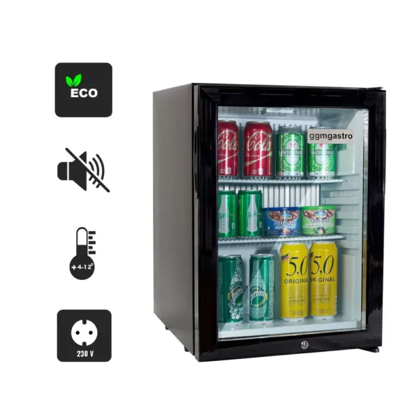 Minibar chladnička - s 1 sklenenými dverami - tichá & uzamykateľná - Image 8