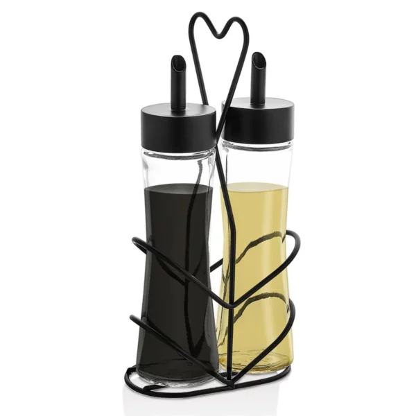 Cruet - 2 diely - v stojane - ocot a olej - Image 5