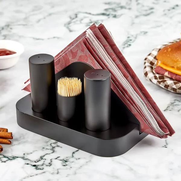 Cruet - 4 kusy - obrúsky, špáradlá, soľ a korenie - Image 6