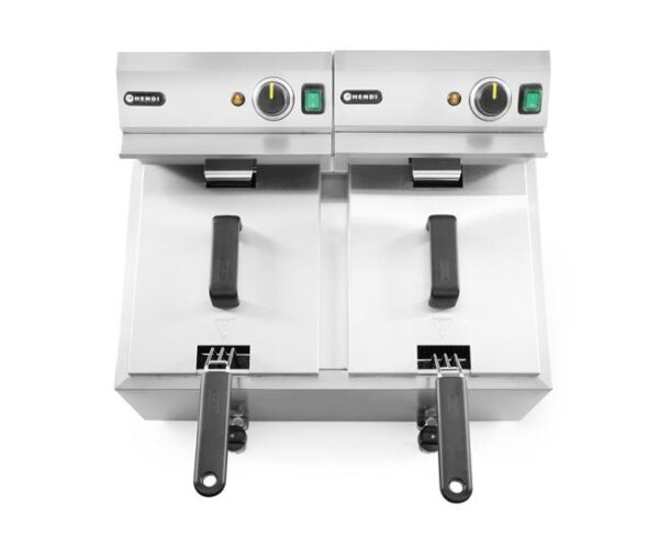 Manuálna fritéza Profi Line s vypúšťacím kohútikom, 2× 8 l, HENDI, Profi Line, 16L, 230V/7000W, 610x515x(H)369mm - Image 4
