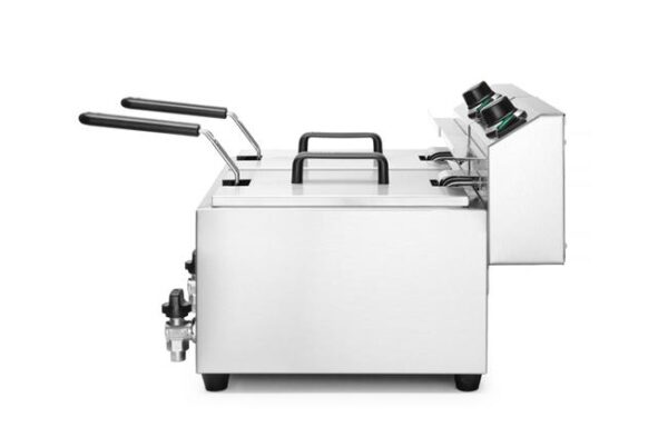 Manuálna fritéza Profi Line s vypúšťacím kohútikom, 2× 8 l, HENDI, Profi Line, 16L, 230V/7000W, 610x515x(H)369mm - Image 5