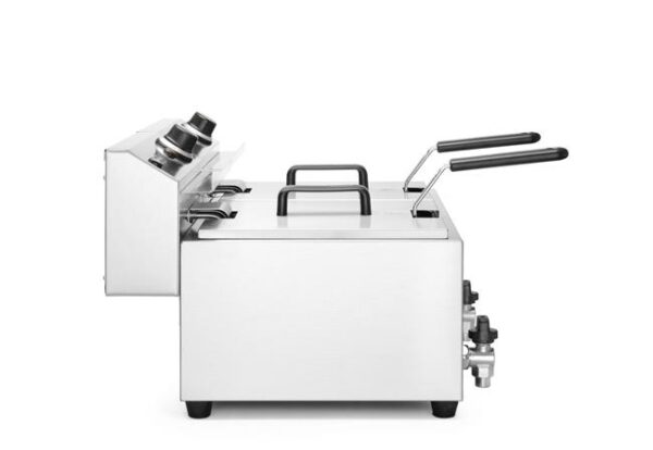 Manuálna fritéza Profi Line s vypúšťacím kohútikom, 2× 8 l, HENDI, Profi Line, 16L, 230V/7000W, 610x515x(H)369mm - Image 7