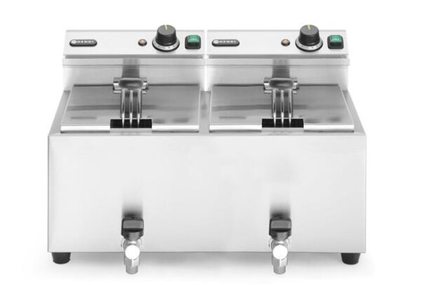 Manuálna fritéza Profi Line s vypúšťacím kohútikom, 2× 8 l, HENDI, Profi Line, 16L, 230V/7000W, 610x515x(H)369mm - Image 9