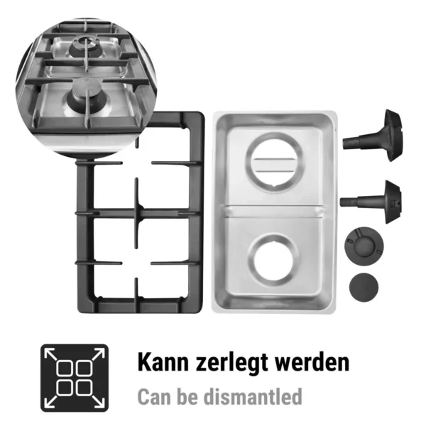 Plynový sporák - 14 kW - 2 horáky - Image 2