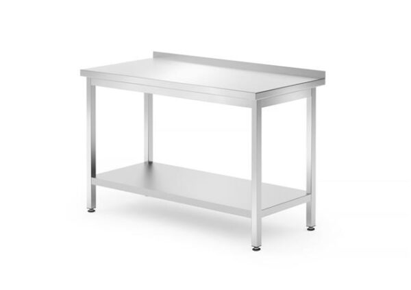 Nástenný stôl s policou – montovaný, hĺbka 700 mm, HENDI, Kitchen Line, 1600x700x(H)850mm - Image 3