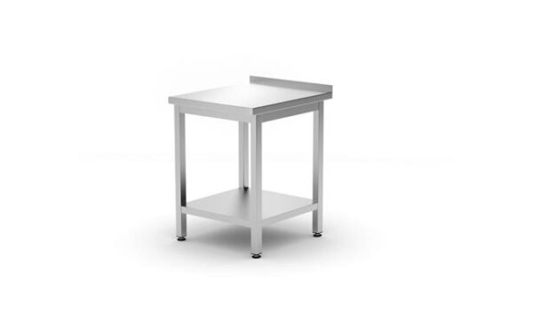 Nástenný stôl s policou – montovaný, hĺbka 700 mm, HENDI, Kitchen Line, 1600x700x(H)850mm