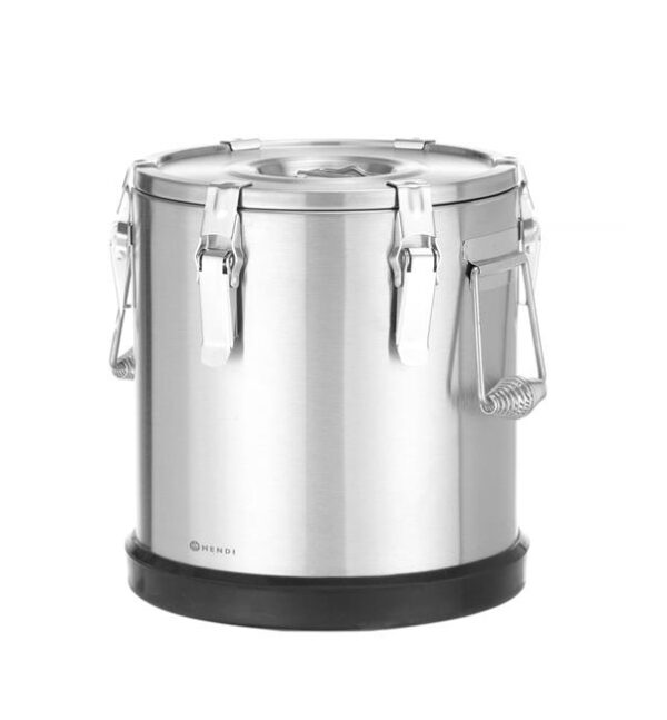 Nerezová termoska Kitchen Line na prepravu potravín, HENDI, Kitchen Line, 10L, Strieborná, ø300x(H)265mm - Image 7
